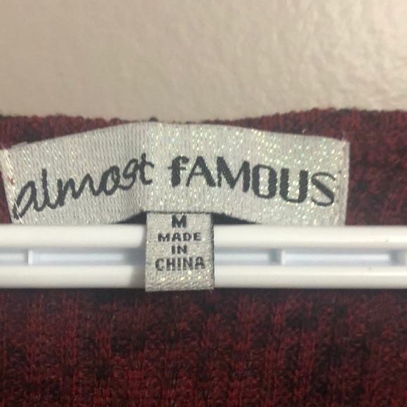 Red and black rubbed knit midi dress - Picture 5 of 5